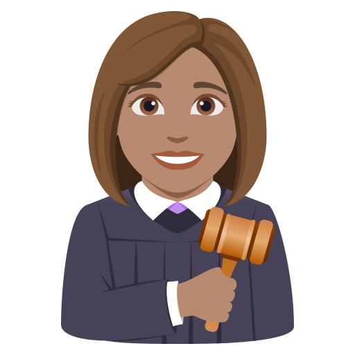 Жінка-суддя: середній тон шкіри для JoyPixels 10.0