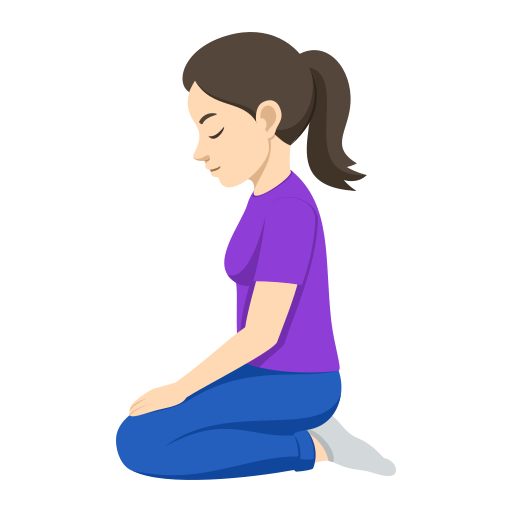 Mulher Ajoelhando: Pele Clara para JoyPixels 10.0