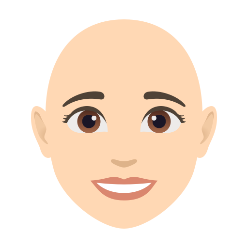 Жінка: дуже світлий тон шкіри без волосся для JoyPixels 10.0