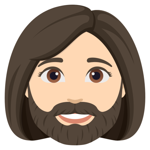 Mulher: Barba: Pele Clara para JoyPixels 10.0