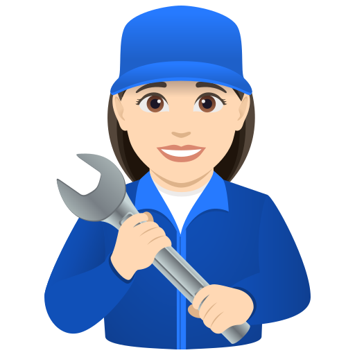 Mecânica: Pele Clara para JoyPixels 10.0