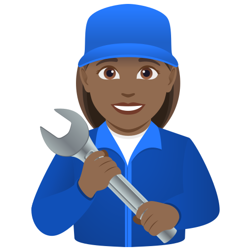 Mecânica: Pele Morena Escura para JoyPixels 10.0