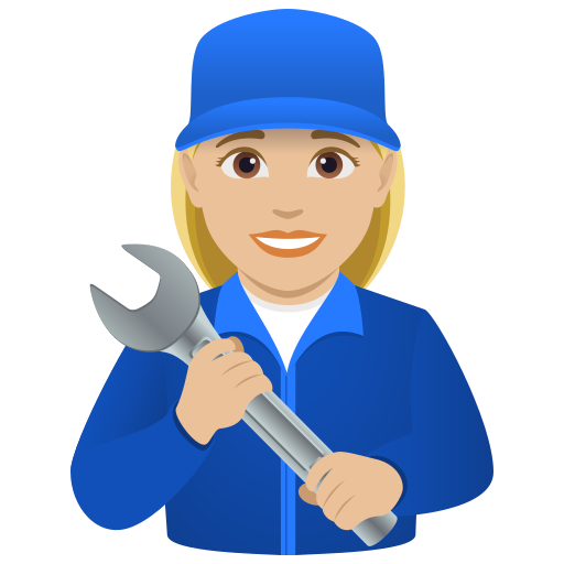 Mecânica: Pele Morena Clara para JoyPixels 10.0