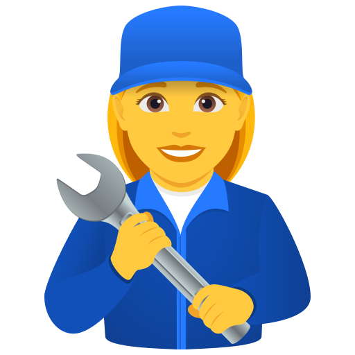 Женщина-механик для JoyPixels 10.0