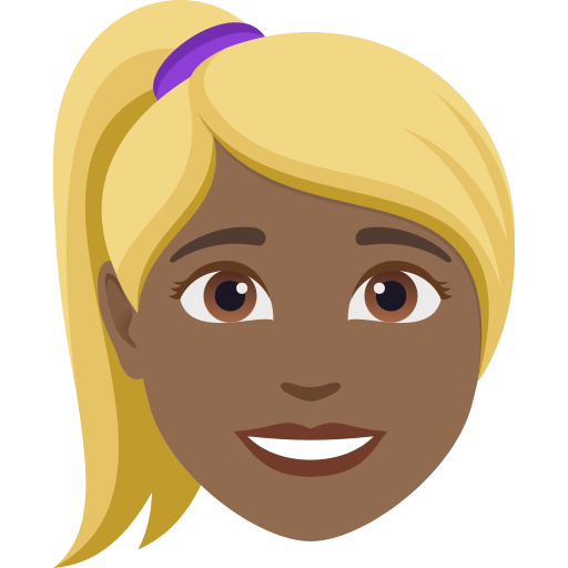 Блондинка: темний тон шкіри для JoyPixels 10.0