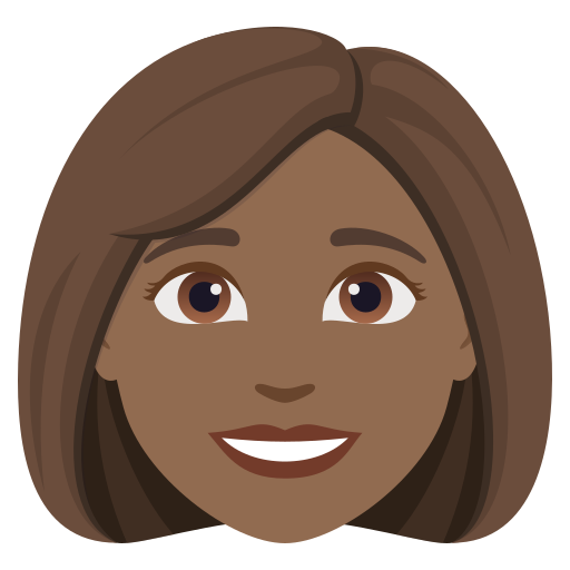 Mulher: Pele Morena Escura para JoyPixels 10.0