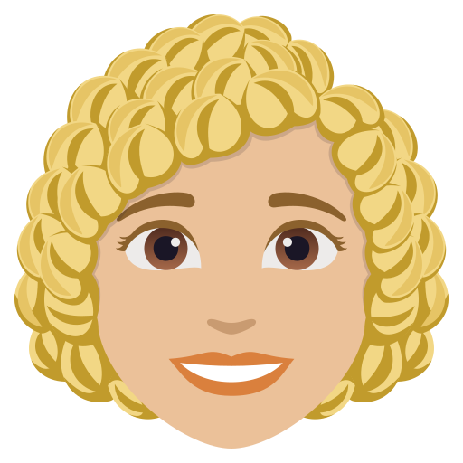 Mulher: Pele Morena Clara, Cabelo Cacheado para JoyPixels 10.0