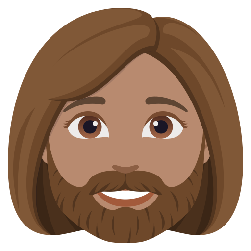 Mulher: Barba: Pele Morena para JoyPixels 10.0