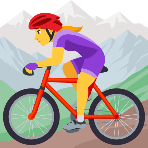 Mulher Fazendo Mountain Bike para JoyPixels 10.0