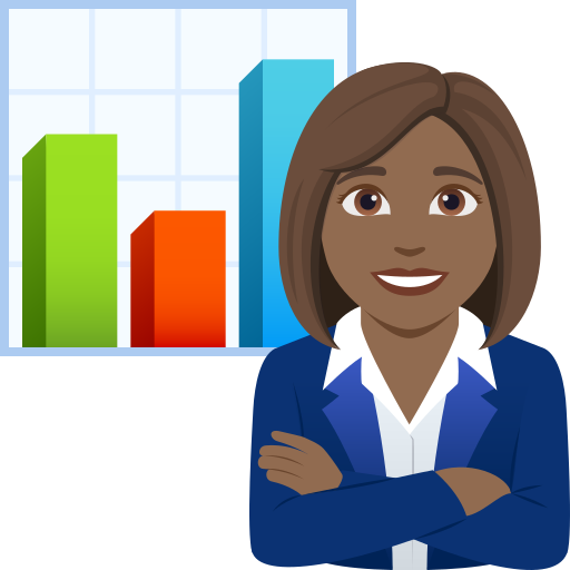 Funcionária De Escritório: Pele Morena Escura para JoyPixels 10.0