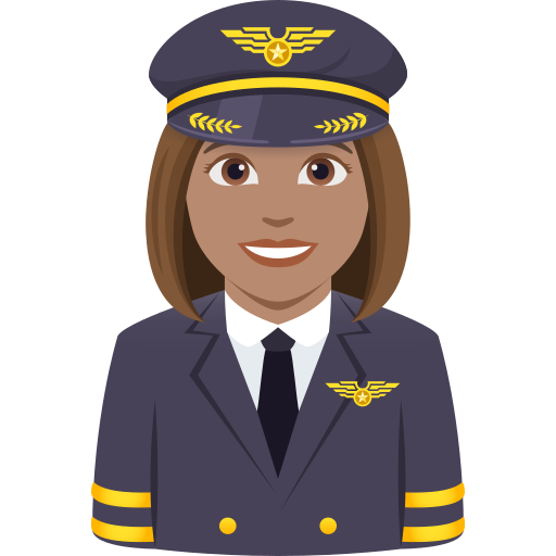 Piloto De Avião Mulher: Pele Morena para JoyPixels 10.0