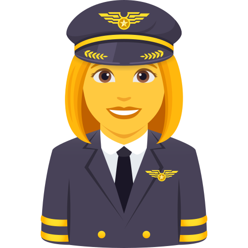 Жінка-пілот для JoyPixels 10.0