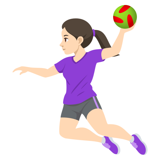 Jogadora De Handebol: Pele Clara para JoyPixels 10.0