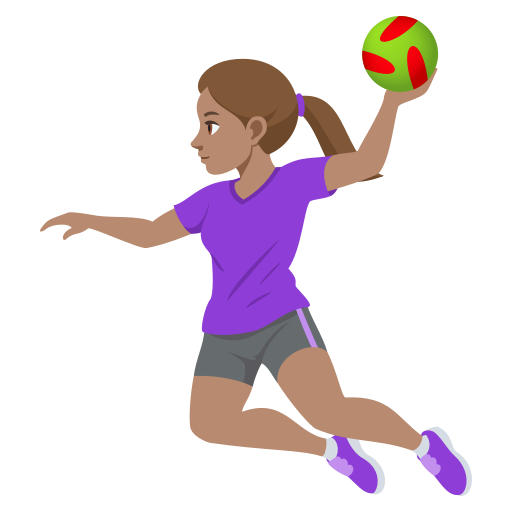 Jogadora De Handebol: Pele Morena para JoyPixels 10.0