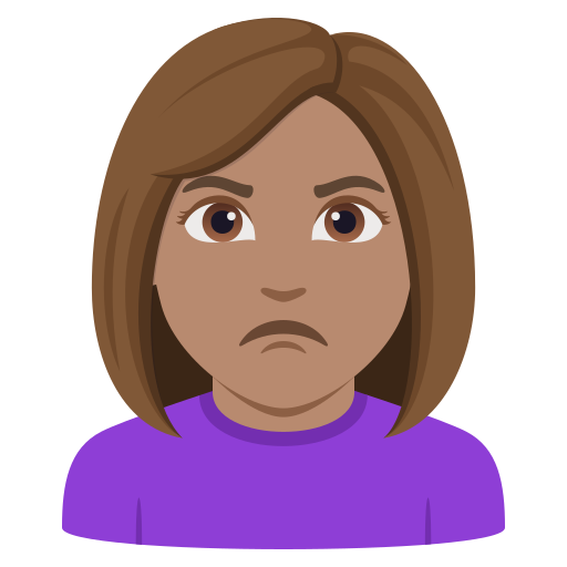 Mulher Fazendo Bico: Pele Morena para JoyPixels 10.0