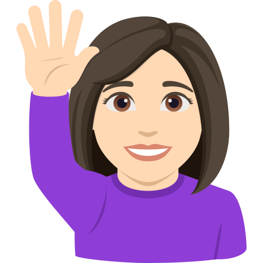 Mulher Levantando A Mão: Pele Clara para JoyPixels 10.0