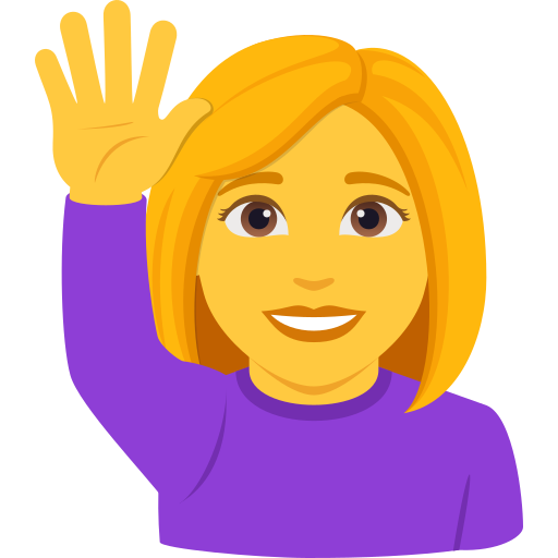 Mulher Levantando A Mão para JoyPixels 10.0