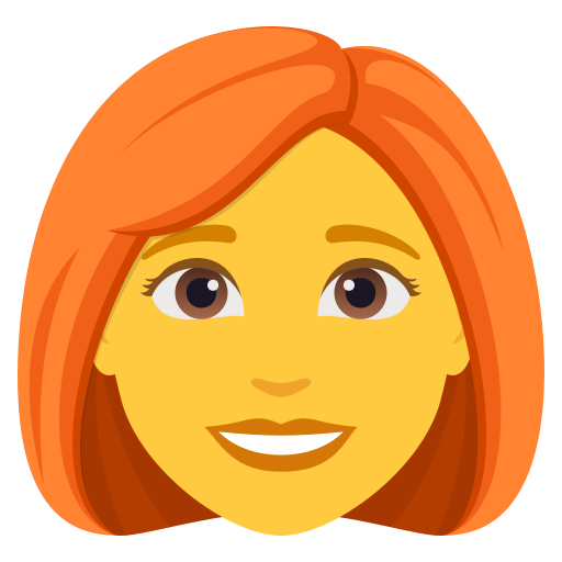 Mulher: Cabelo Vermelho para JoyPixels 10.0