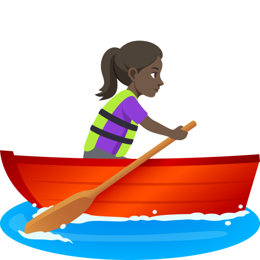 Mulher Remando: Pele Escura para JoyPixels 10.0