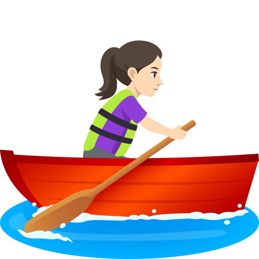 Mulher Remando: Pele Clara para JoyPixels 10.0