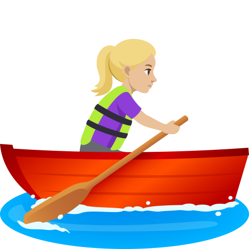 Mulher Remando: Pele Morena Clara para JoyPixels 10.0