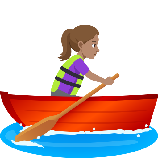 Mulher Remando: Pele Morena para JoyPixels 10.0