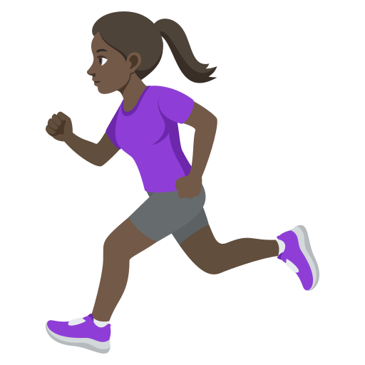 Mulher Correndo: Pele Escura para JoyPixels 10.0