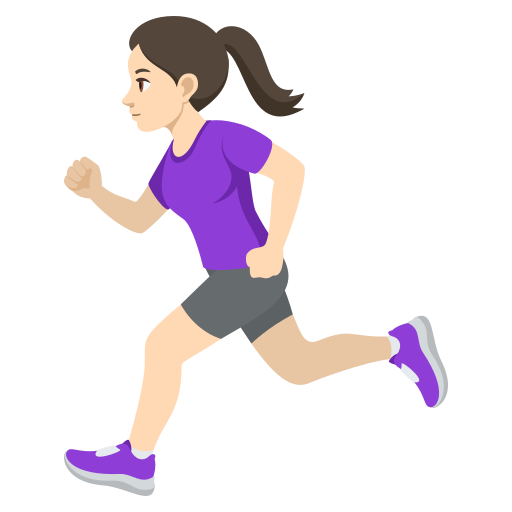 Mulher Correndo: Pele Clara para JoyPixels 10.0