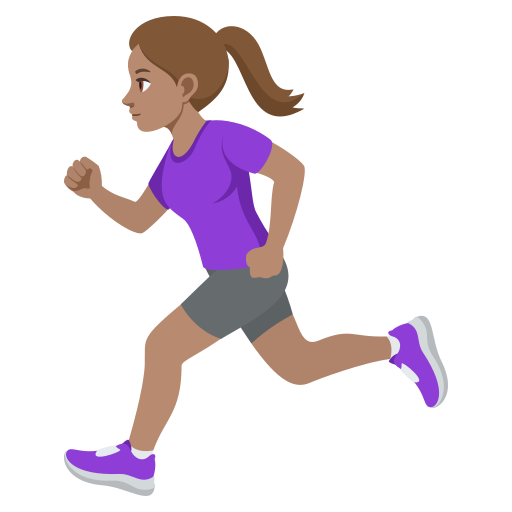 Mulher Correndo: Pele Morena para JoyPixels 10.0