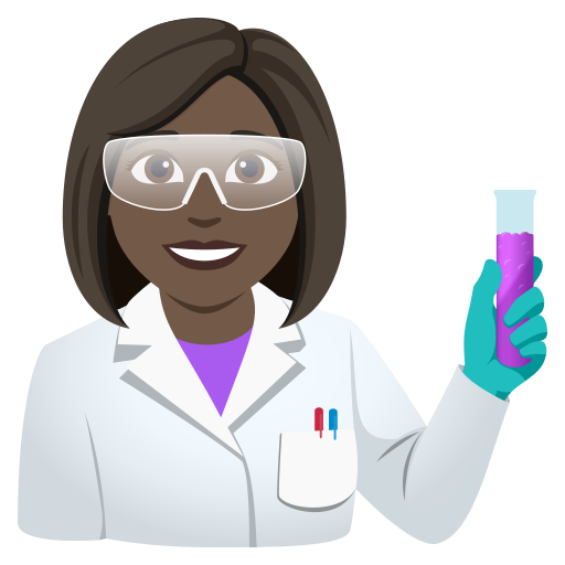 Вчений: дуже темний тон шкіри для JoyPixels 10.0