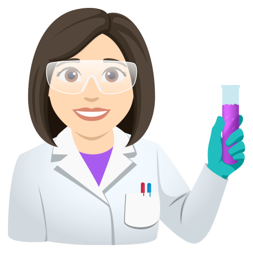 Cientista Mulher: Pele Clara para JoyPixels 10.0