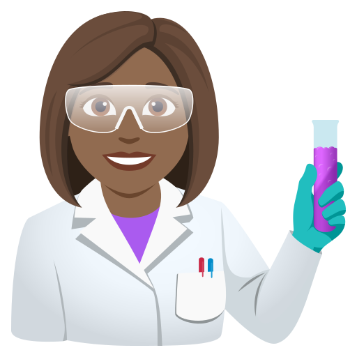 Вчений: темний тон шкіри для JoyPixels 10.0