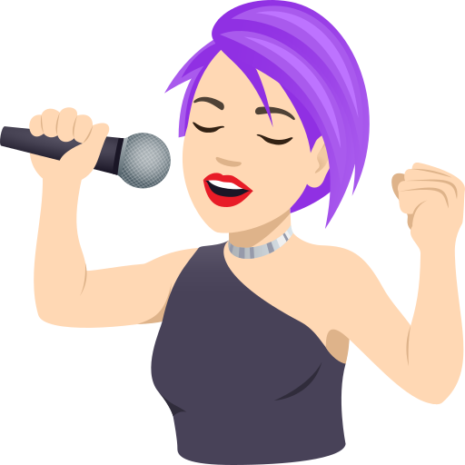 Співачка: дуже світлий тон шкіри для JoyPixels 10.0