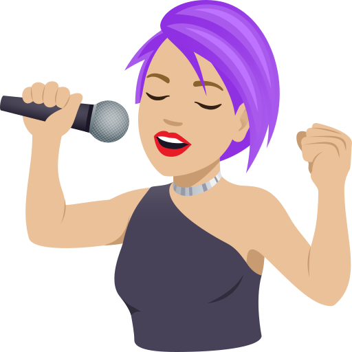 Cantora: Pele Morena Clara para JoyPixels 10.0