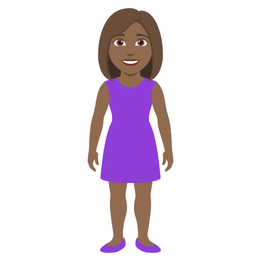 Жінка стоїть: темний тон шкіри для JoyPixels 10.0