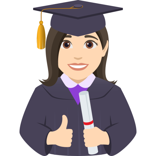 Студентка: дуже світлий тон шкіри для JoyPixels 10.0