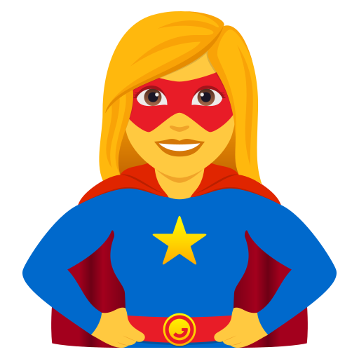 Super-Heroína para JoyPixels 10.0