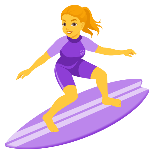 Mulher Surfista para JoyPixels 10.0