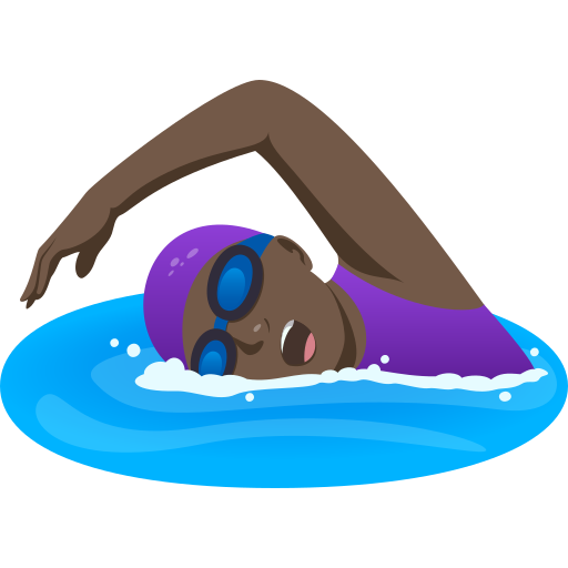 Mulher Nadando: Pele Escura para JoyPixels 10.0