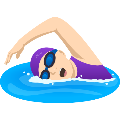 Mulher Nadando: Pele Clara para JoyPixels 10.0