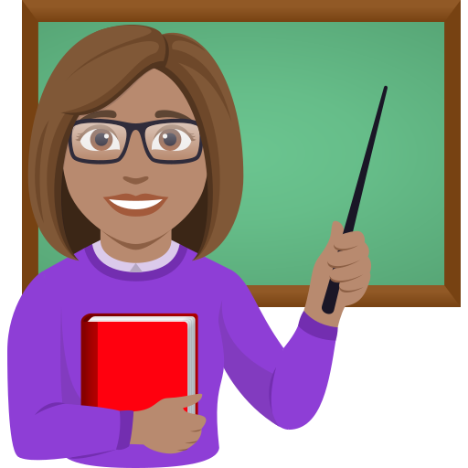 Professora: Pele Morena para JoyPixels 10.0