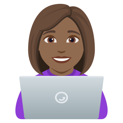 Жінка-інженер: темний тон шкіри для JoyPixels 10.0