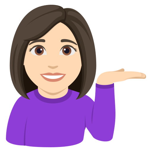 Mulher Com A Palma Virada Para Cima: Pele Clara para JoyPixels 10.0