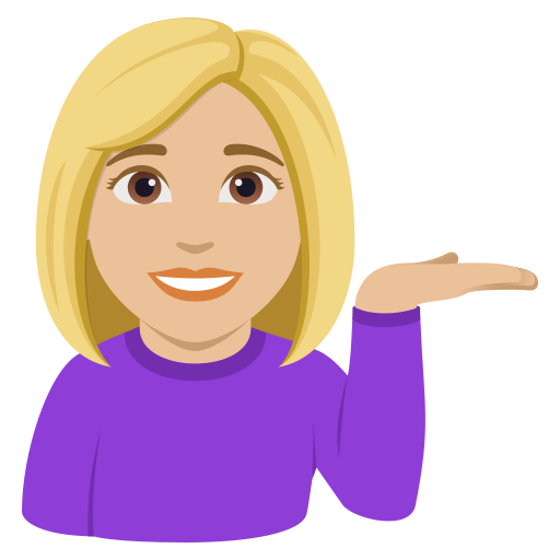 Mulher Com A Palma Virada Para Cima: Pele Morena Clara para JoyPixels 10.0