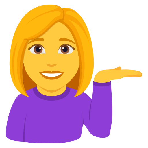 Mulher Com A Palma Virada Para Cima para JoyPixels 10.0