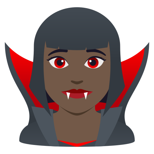 Mulher Vampira: Pele Escura para JoyPixels 10.0