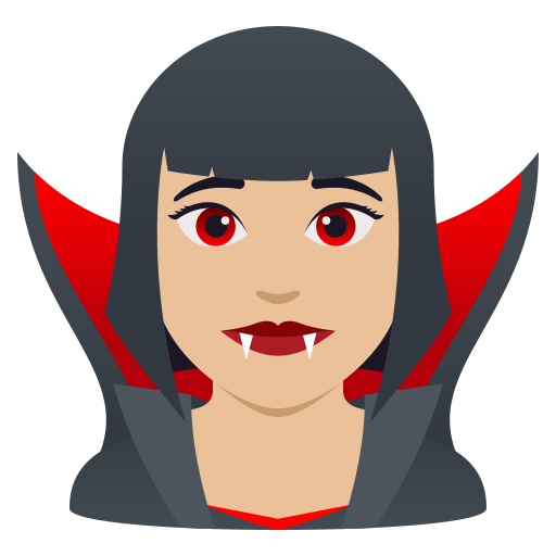 Mulher Vampira: Pele Morena Clara para JoyPixels 10.0