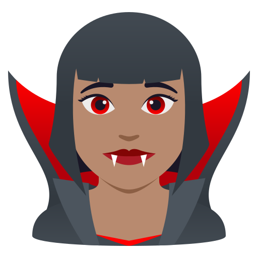 Mulher Vampira: Pele Morena para JoyPixels 10.0