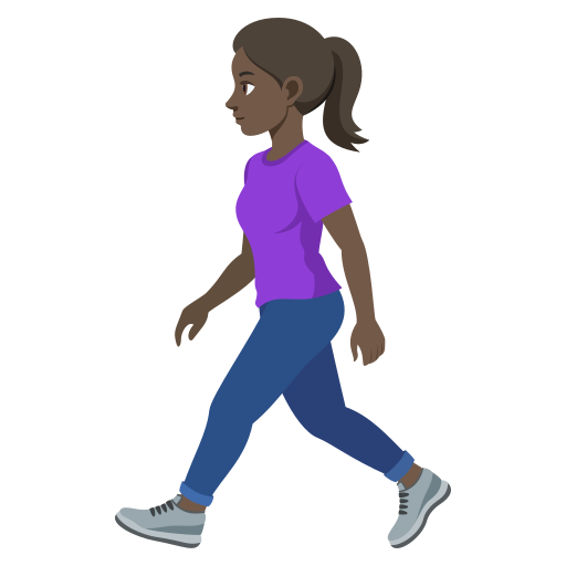 Mulher Andando: Pele Escura para JoyPixels 10.0