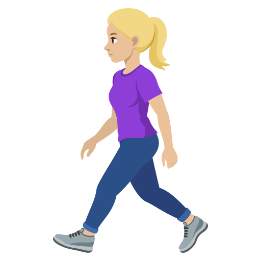 Mulher Andando: Pele Morena Clara para JoyPixels 10.0